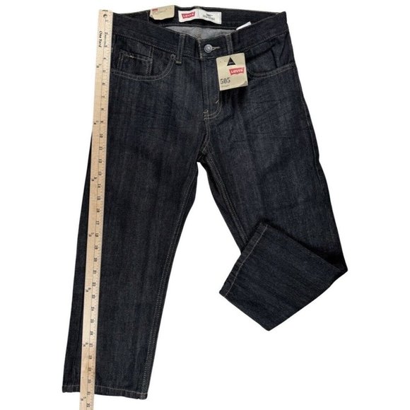 NEW BOYS LEVIS 505 JEANS STRAIGHT LEG Size 8 Husky Fit 3D BLACK 28 X 21 NWT - Picture 3 of 9